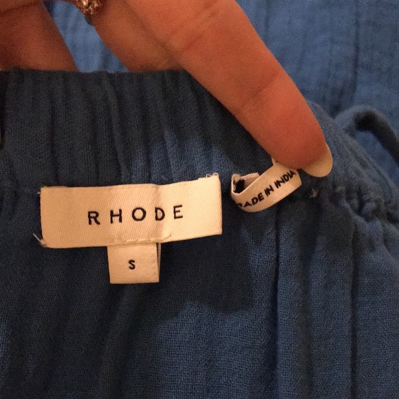 Rhode Micah Shirred Midi Smocked Tiered Cocktail Dress size small - Picture 2 of 3